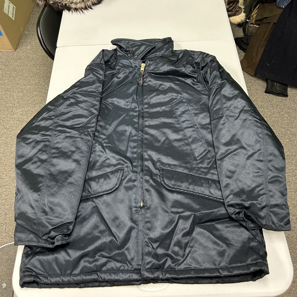 Sportsmaster Parka Jacket Mens Large Navy Blue Vintage Quilted Made in USA